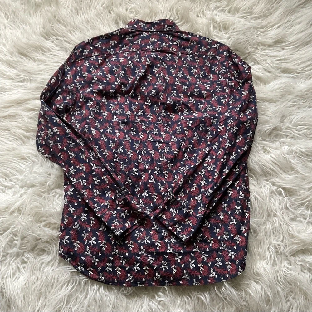 J Crew Long-sleeve‎ stretch Secret Wash cotton poplin slim shirt
